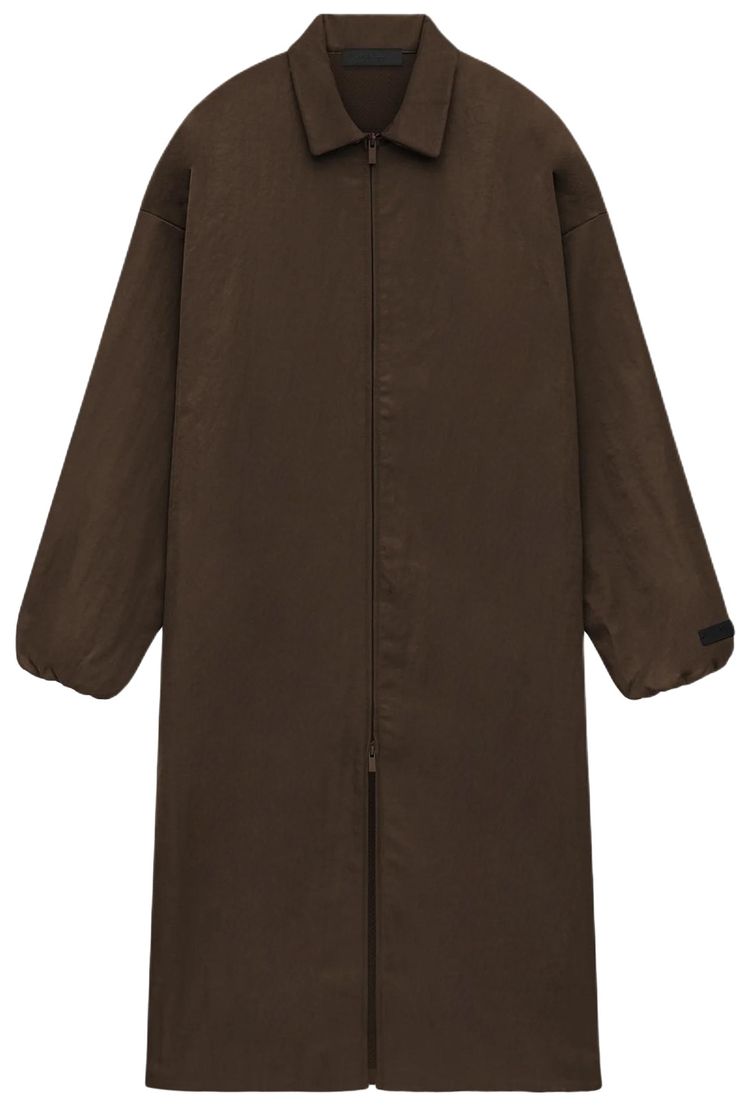 Fear of God Essentials Textured Nylon Trench Coat Brown