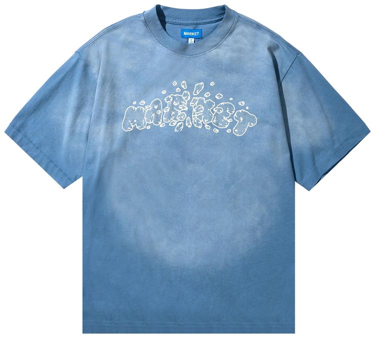 Market Crash T Shirt Blue