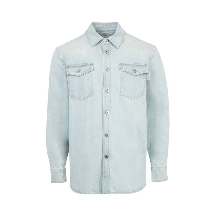 Bottega Veneta Denim Classic Shirt Light Blue