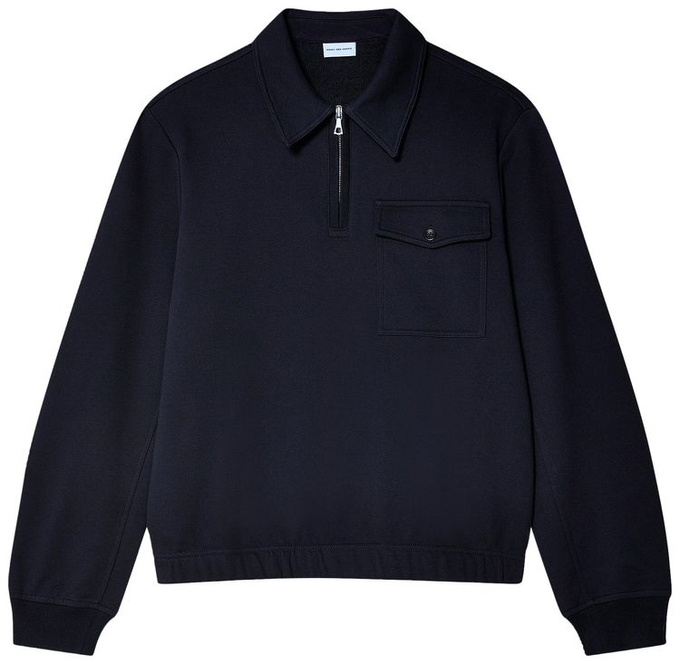 Dries Van Noten Quarter Zip Sweater Navy