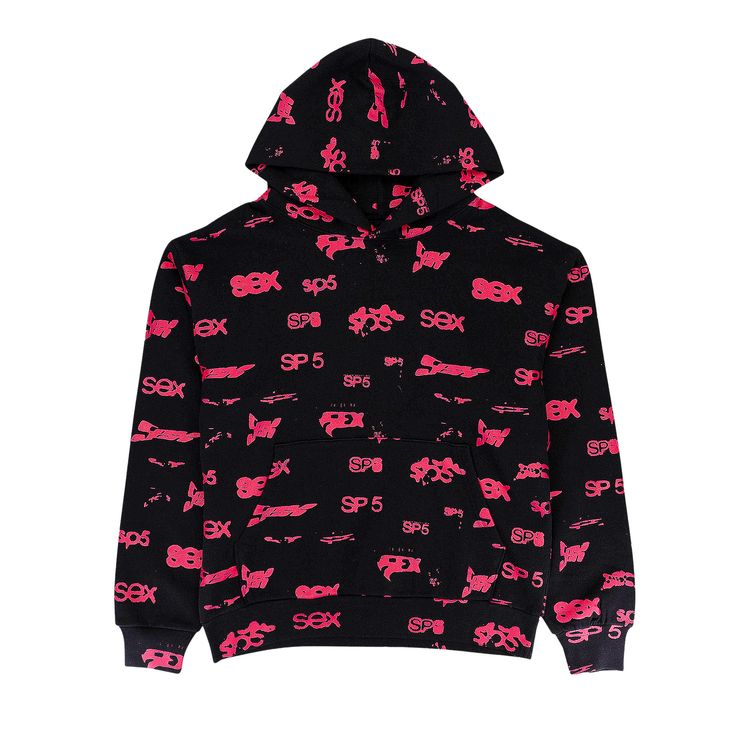 Sp5der Sex AOP Hoodie Black