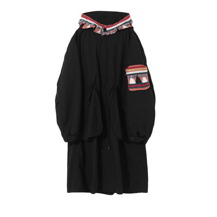 Undercover Woven Detail Coat Black