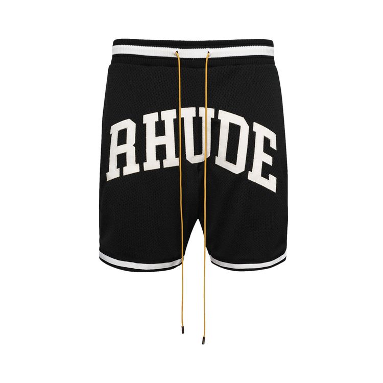 Rhude Collegiate Basketball Shorts BlackWhite