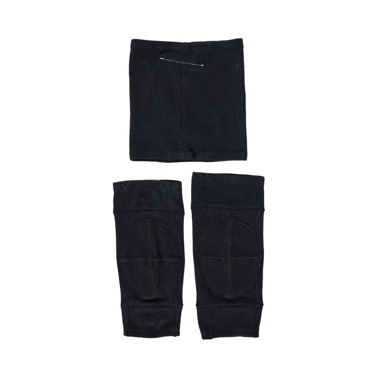 MM6 Maison Margiela Printed Neck and Arm Warmer Set Black