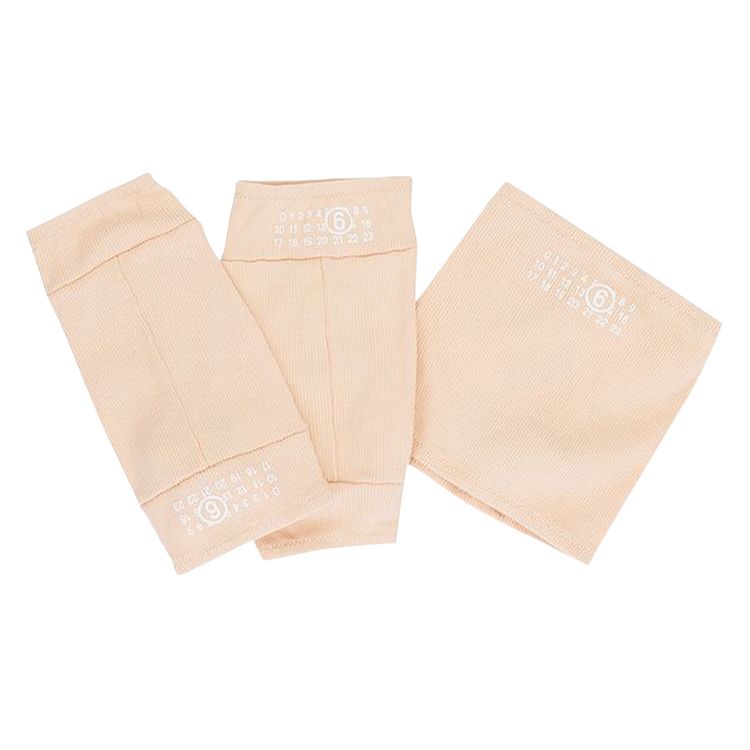 MM6 Maison Margiela Printed Neck and Arm Warmer Set Peach