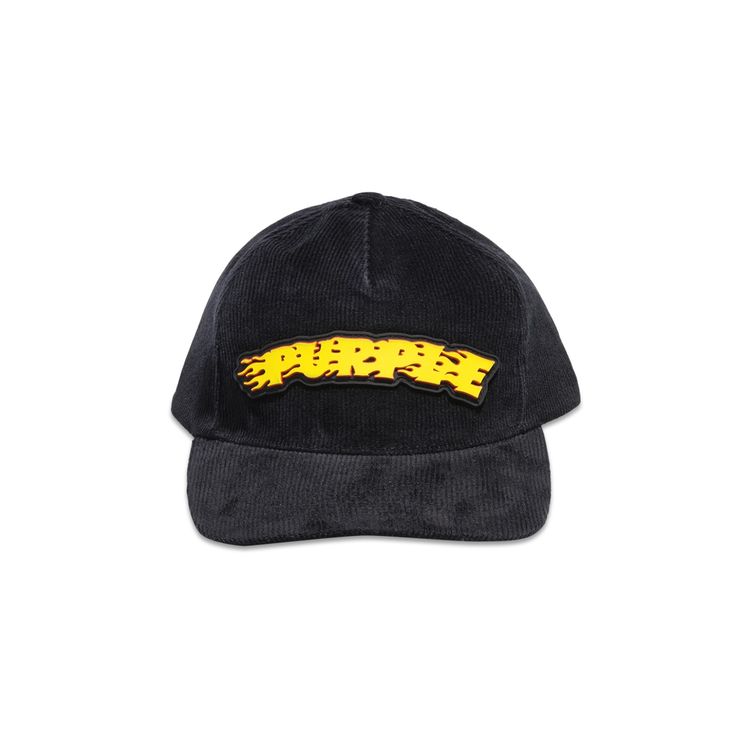 PURPLE BRAND Purple 5 Panel Corduroy Hat Black