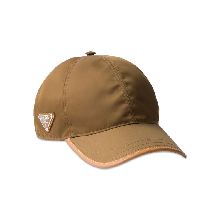 Prada Textile Leather Cap Beige