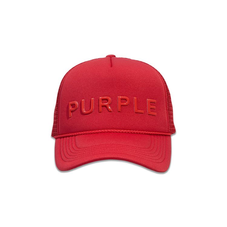 PURPLE BRAND Purple Silicone Foam Trucker Hat Red