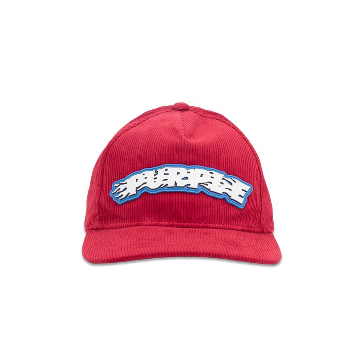 PURPLE BRAND Purple 5 Panel Corduroy Hat Red