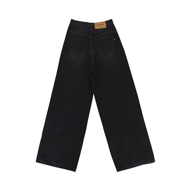 Vetements Plain Baggy Jeans Black