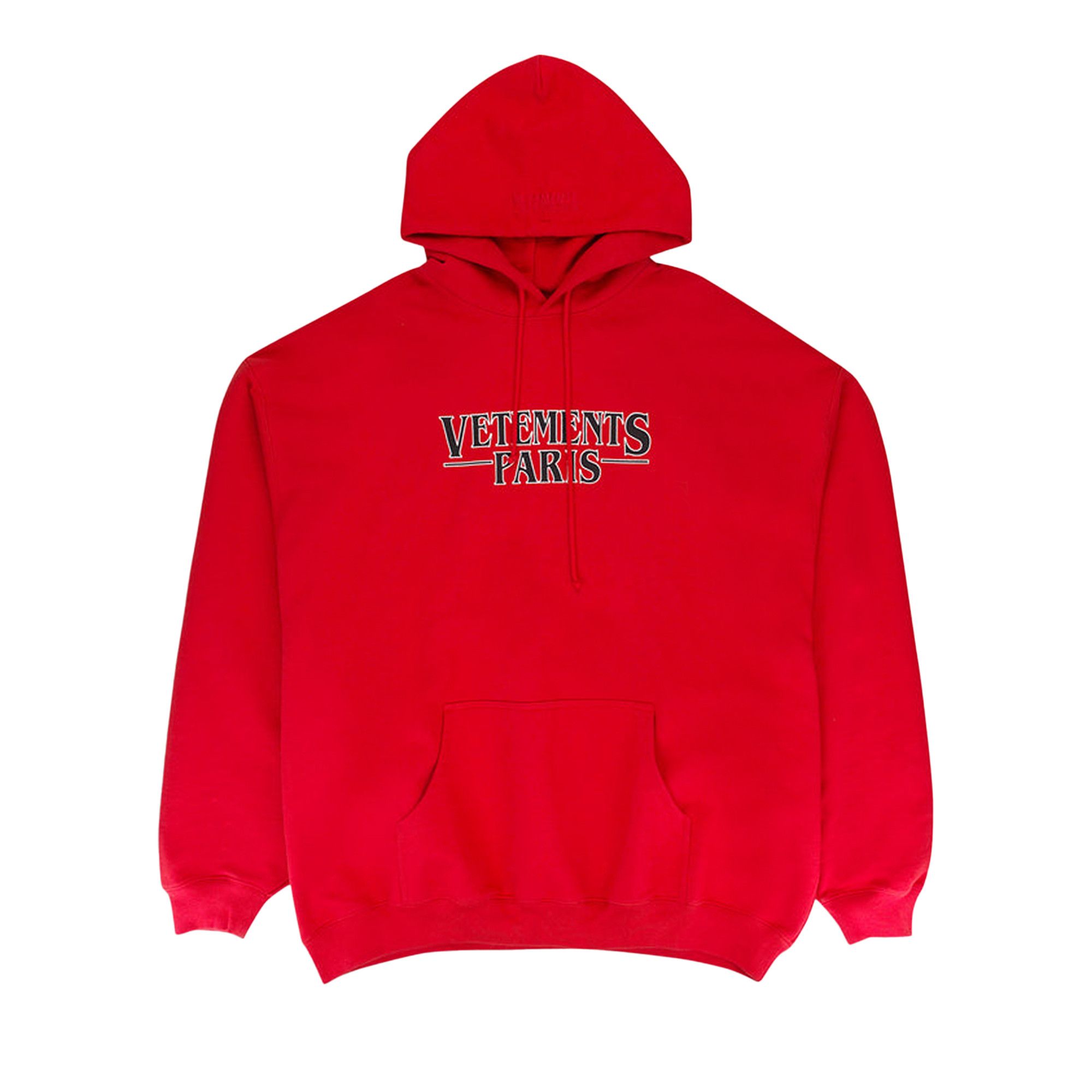 Buy Vetements Paris Logo Hoodie 'Red' - UE54HD500R1302 RED | GOAT