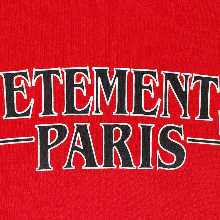 Vetements Paris Logo Hoodie Red