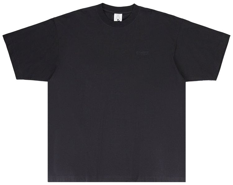 Vetements Tonal Logo Tee Black
