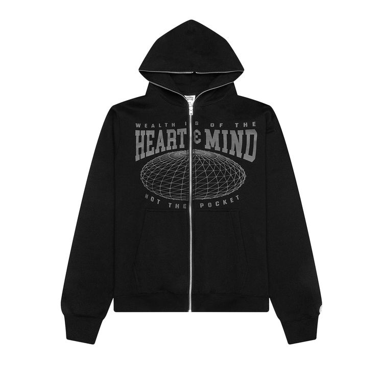 Billionaire Boys Club Hmu Zip Front Hoodie Black