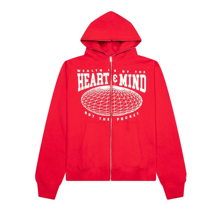 Billionaire Boys Club Hmu Zip Front Hoodie Red