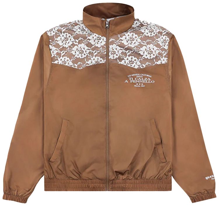 Pleasures Francesca Track Jacket Brown