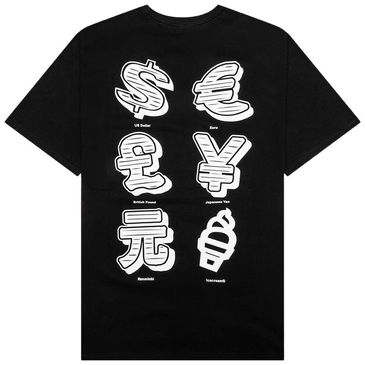 Icecream Currency Short Sleeve Tee Black