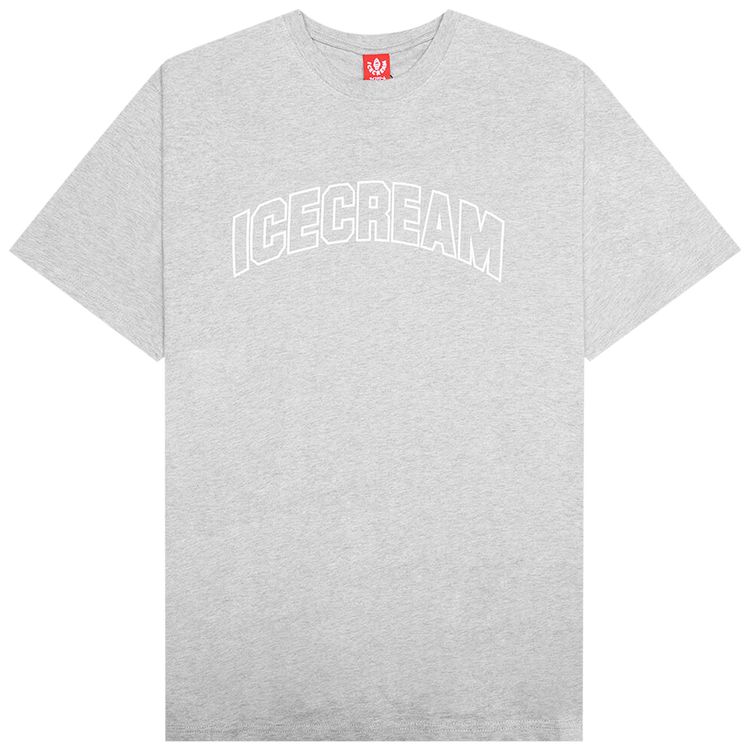 Icecream Outline Short Sleeve Tee Heather Grey
