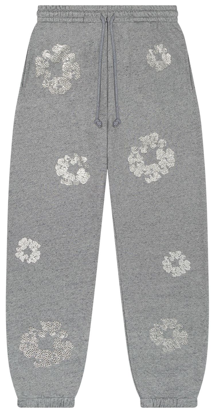 Denim Tears Cashmere Swarovski Cotton Wreath Sweatpants Grey