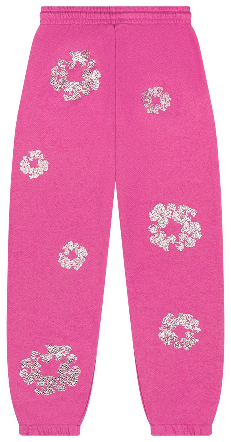 Denim Tears Cashmere Swarovski Cotton Wreath Sweatpants Pink