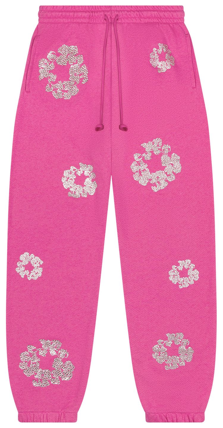 Denim Tears Cashmere Swarovski Cotton Wreath Sweatpants Pink