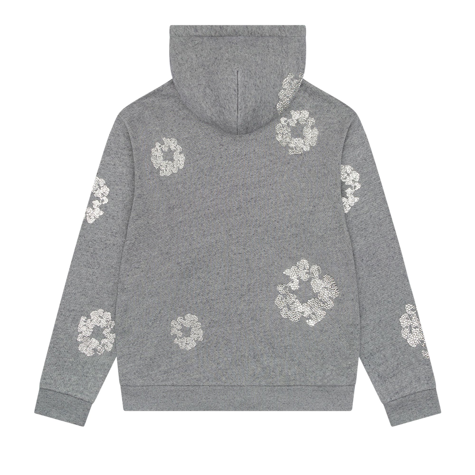 Buy Denim Tears Cashmere Swarovski Cotton Wreath Zip Hoodie 'Grey