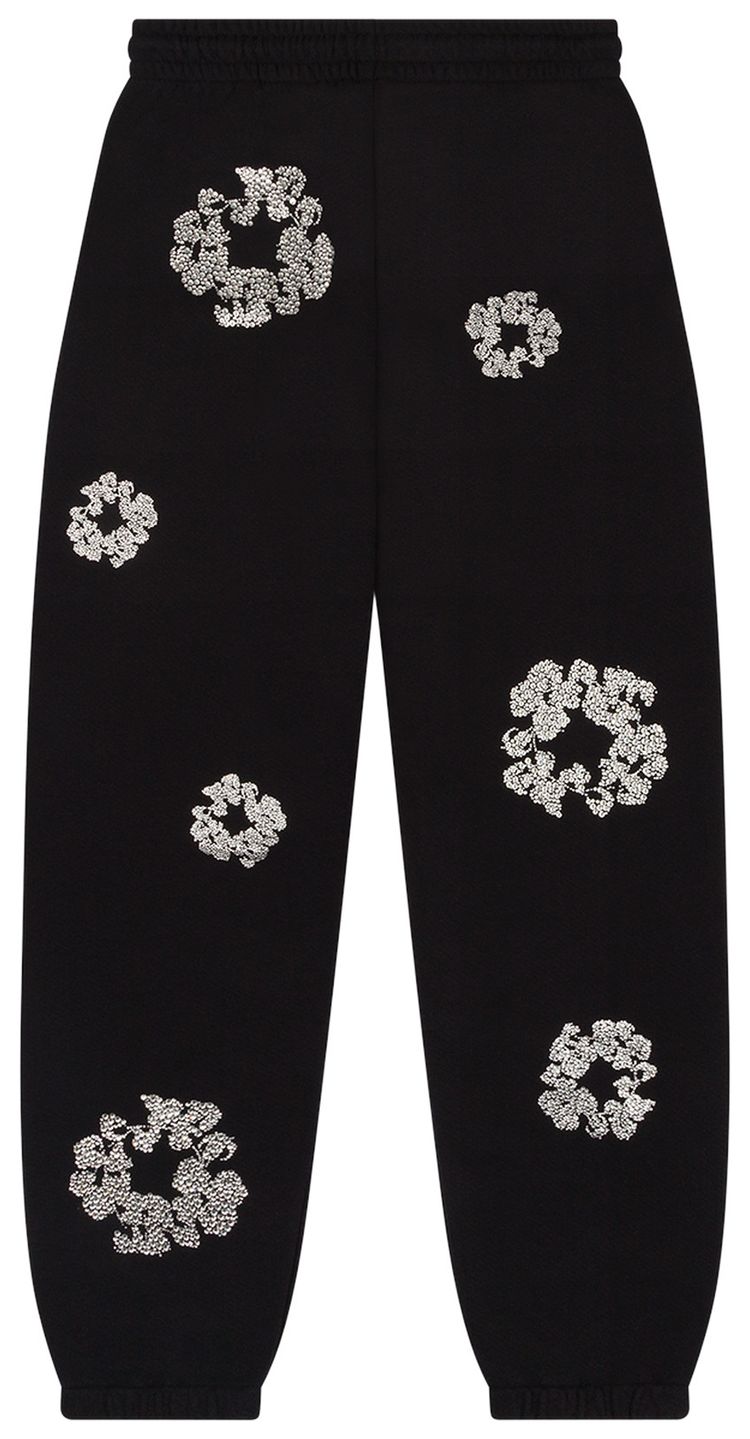 Denim Tears Cashmere Swarovski Cotton Wreath Sweatpants Black