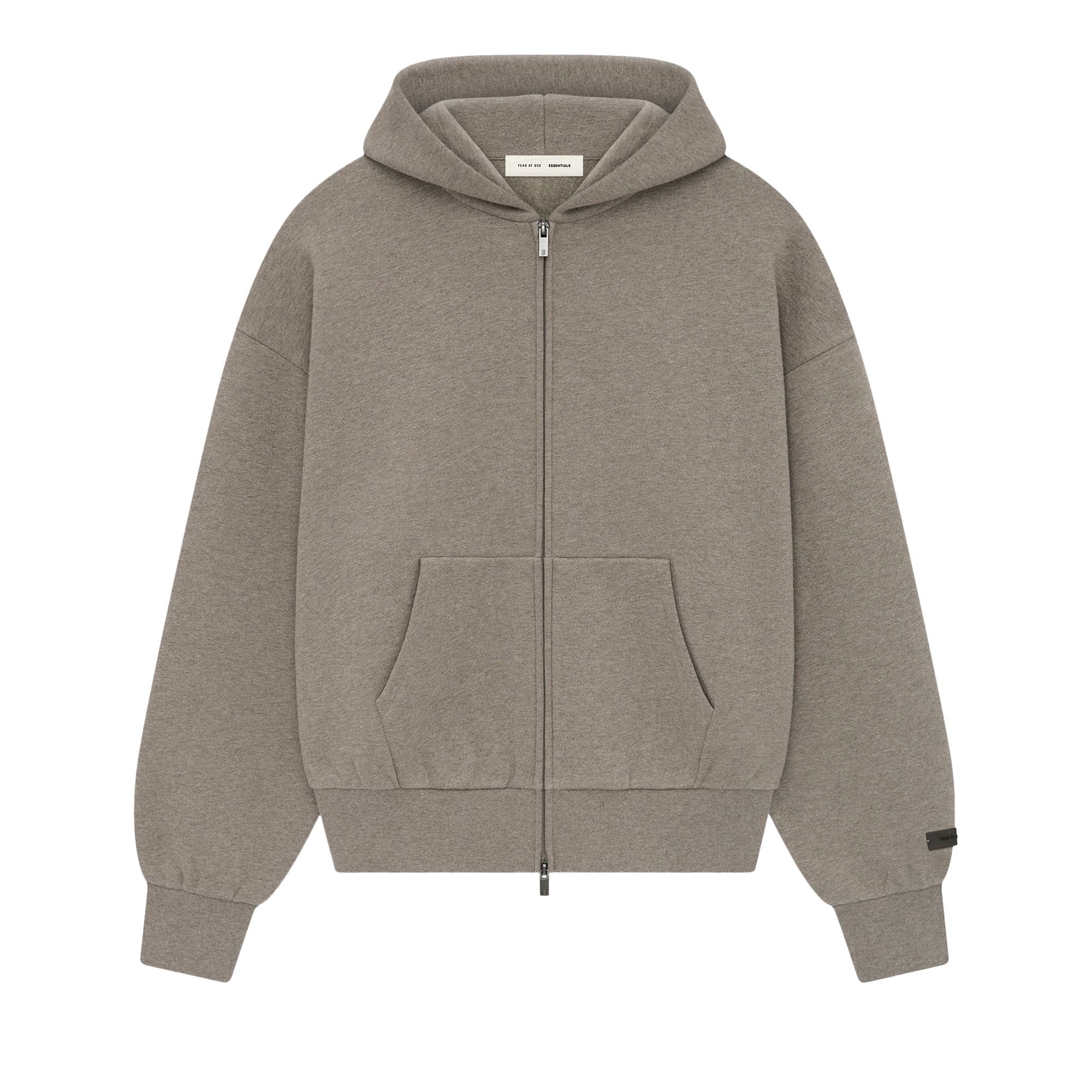 Fear of God Essentials Classic Full Zip-Up Hoodie Jet Black