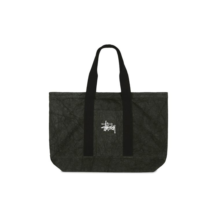Stussy Canvas XL Tote Bag Washed Black
