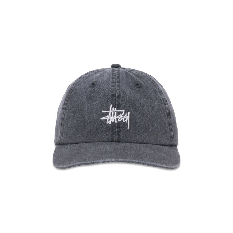 Stussy Basic Cap Washed Charcoal