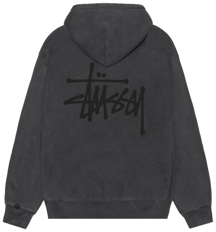 Stussy Basic Zip Hoodie Pigment Dyed BlackBlack
