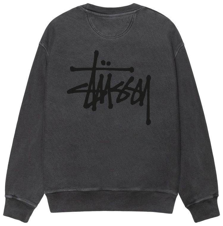 Stussy Basic Crew Pigment Dyed BlackBlack