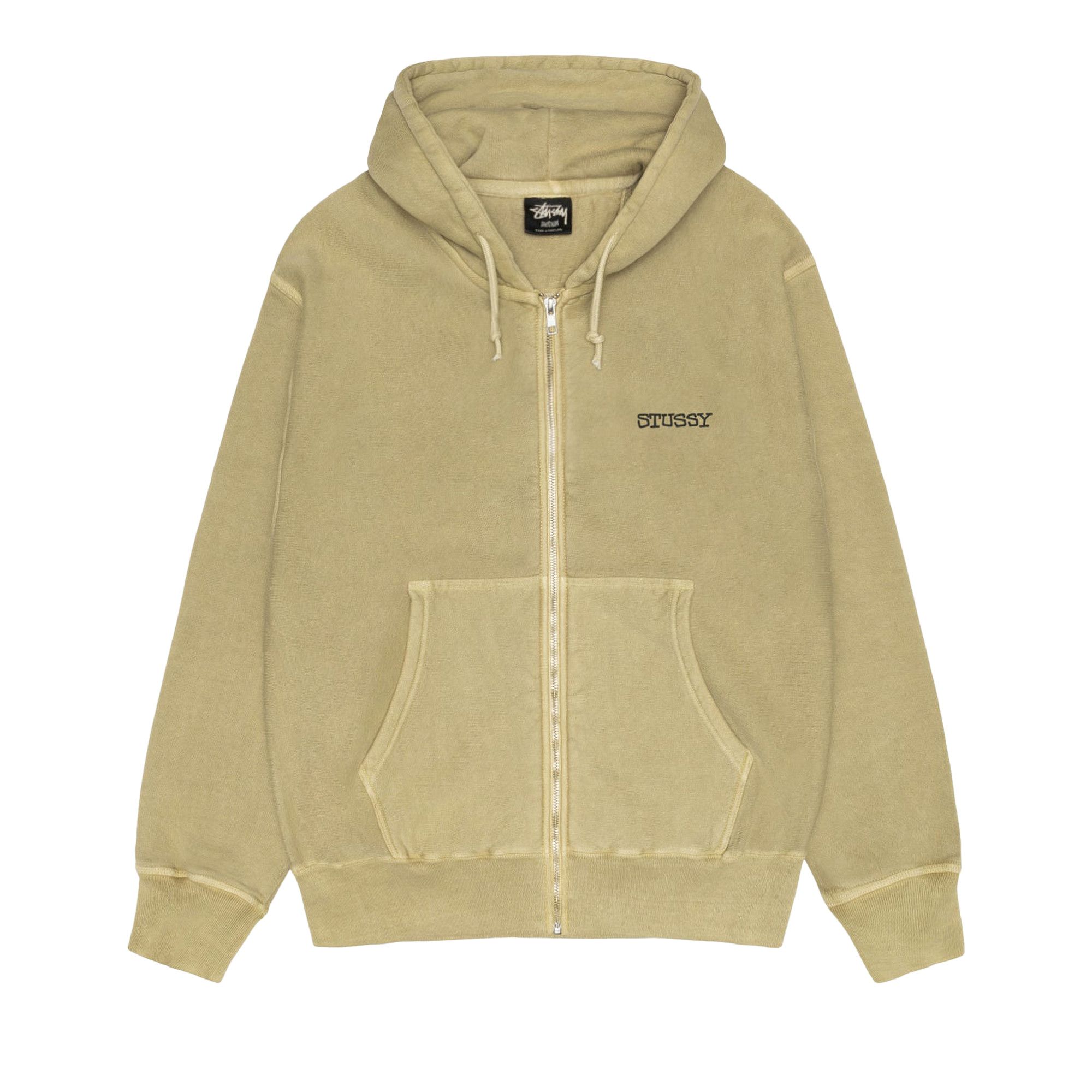 Buy Stussy Jumbo Zip Hoodie Pigment Dyed 'Elm' - 1975078 ELMM | GOAT