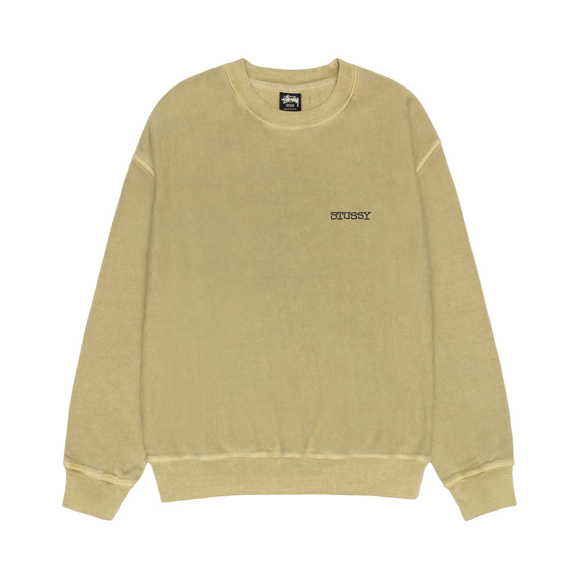 Buy Stussy Jumbo Crew Pigment Dyed 'Elm' - 1915078 ELMM | GOAT