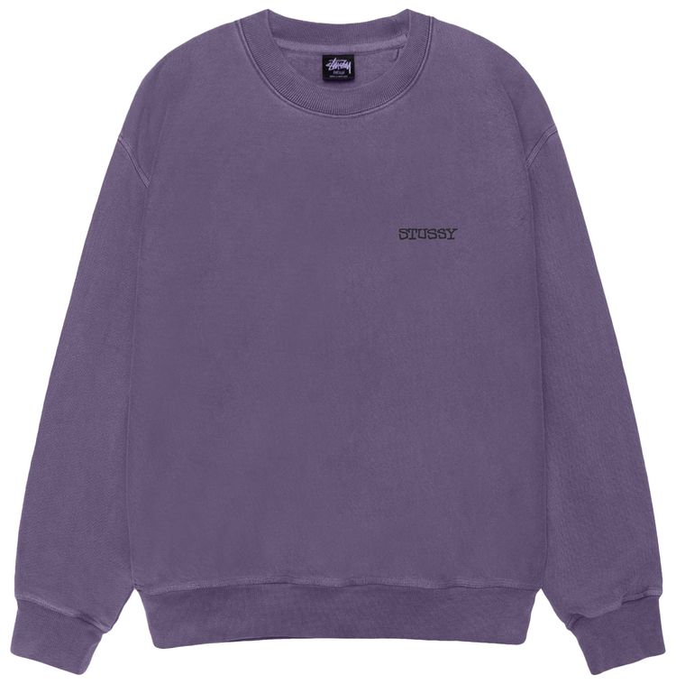 Stussy Jumbo Crew Pigment Dyed Grape
