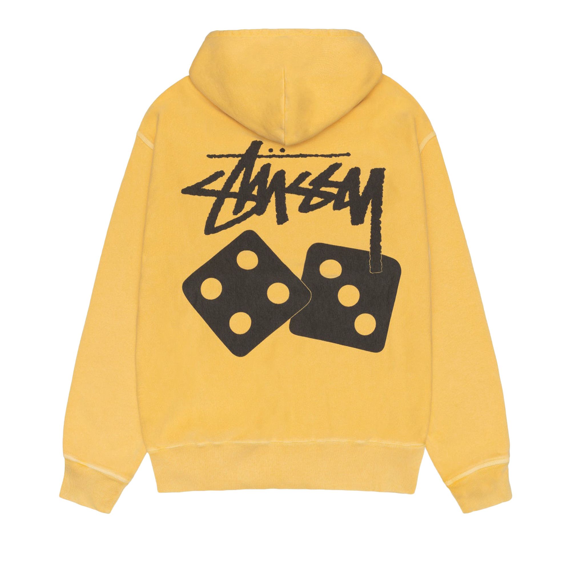 Buy Stussy Dice Zip Hoodie Pigment Dyed 'Yellow' - 1975077 YELO | GOAT