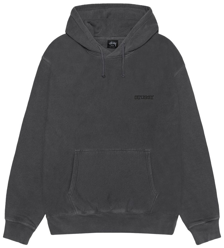 Stussy Jumbo Hoodie Pigment Dyed Black