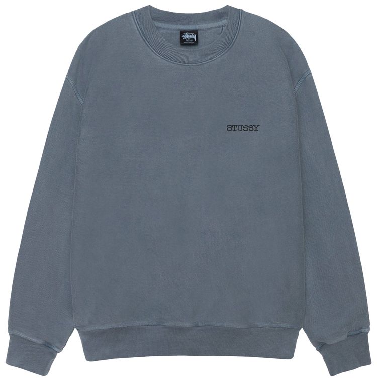Stussy Jumbo Crew Pigment Dyed Navy