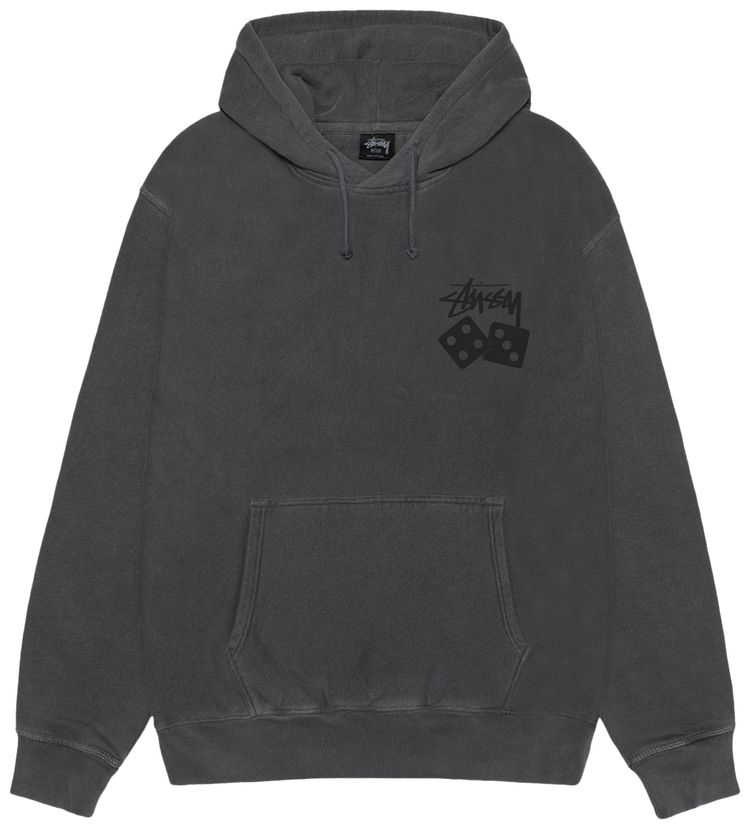 Stussy Dice Hoodie Pigment Dyed Black