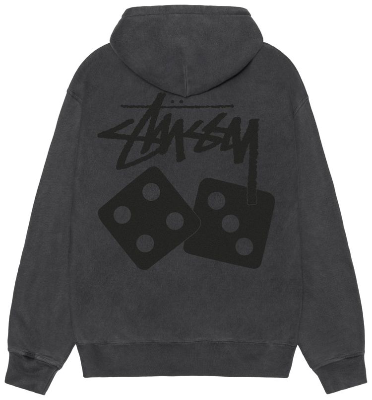 Stussy Dice Hoodie Pigment Dyed Black