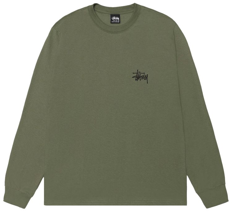 Stussy Basic Long Sleeve Tee Olive