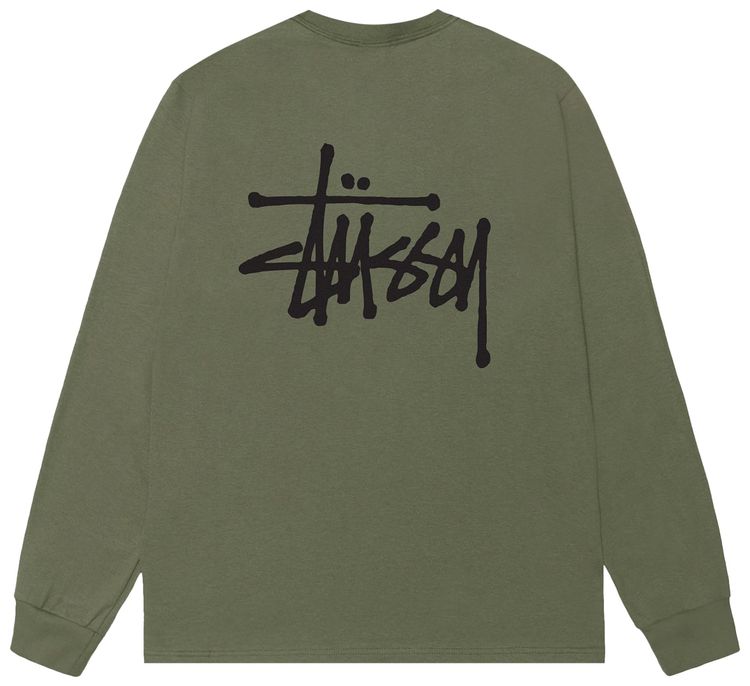 Stussy Basic Long Sleeve Tee Olive