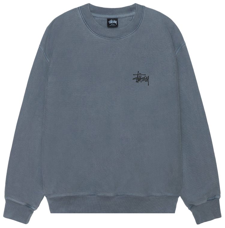Stussy Basic Crew Pigment Dyed Navy