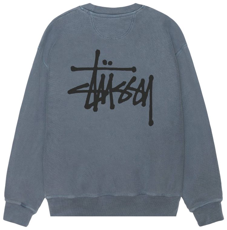 Stussy Basic Crew Pigment Dyed Navy