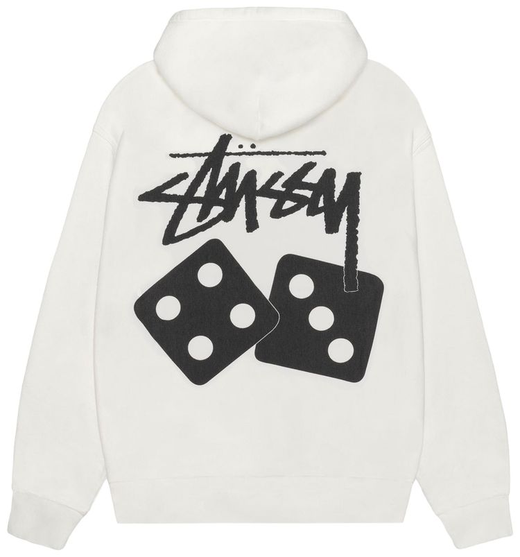 Stussy Dice Zip Hoodie Pigment Dyed Natural