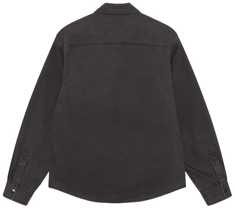 Stussy Heavy Washed Canvas Shirt Black
