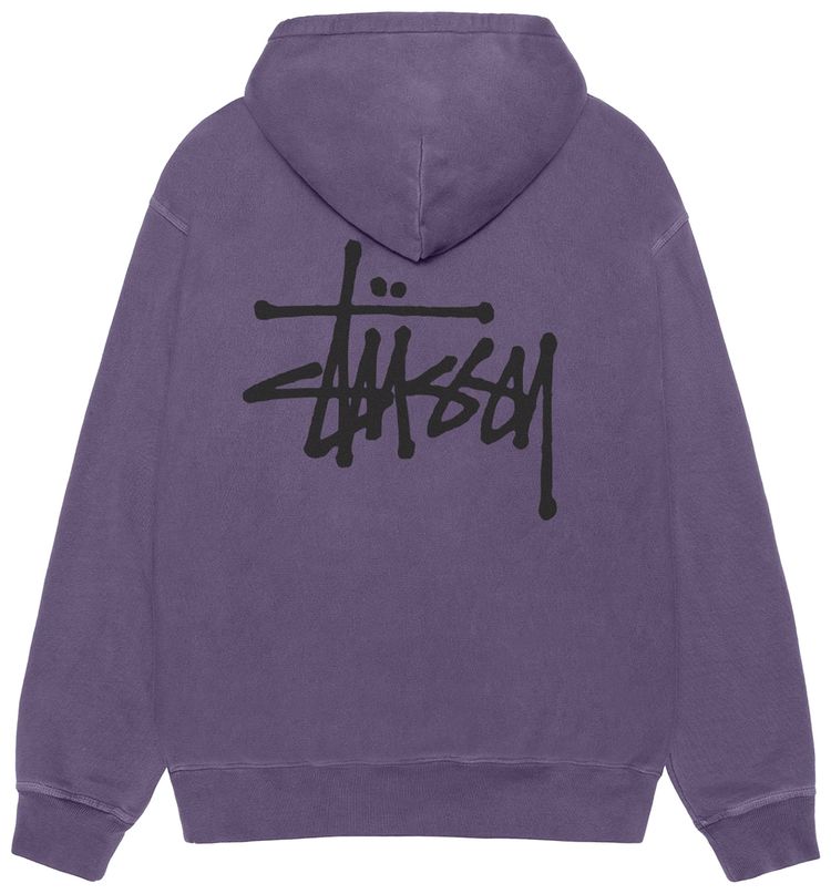 Stussy Basic Zip Hoodie Pigment Dyed Grape
