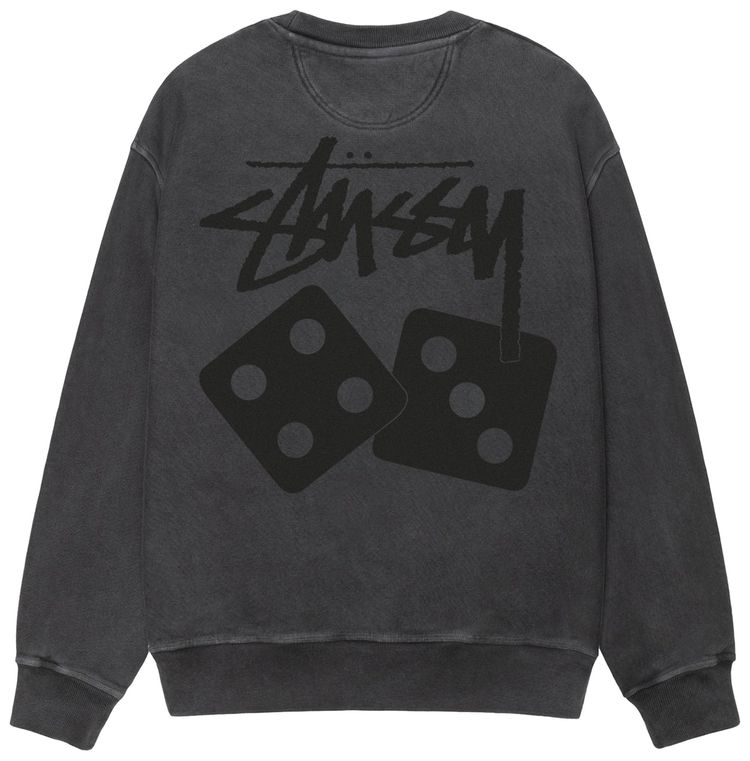 Stussy Dice Crew Pigment Dyed Black