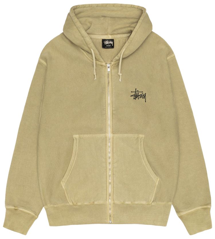Stussy Basic Zip Hoodie Pigment Dyed Elm