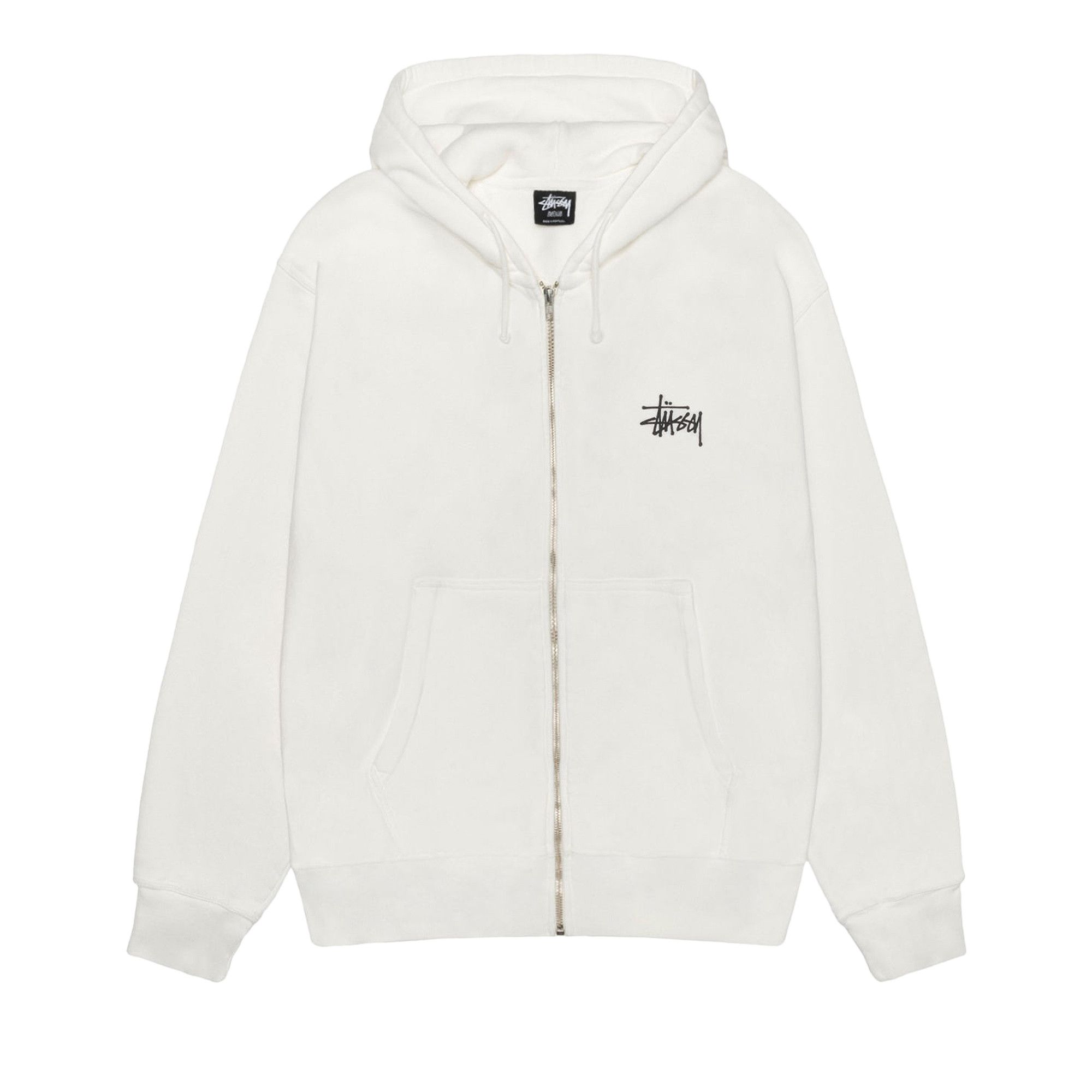 Buy Stussy Basic Zip Hoodie Pigment Dyed 'Natural' - 1975001 NATL